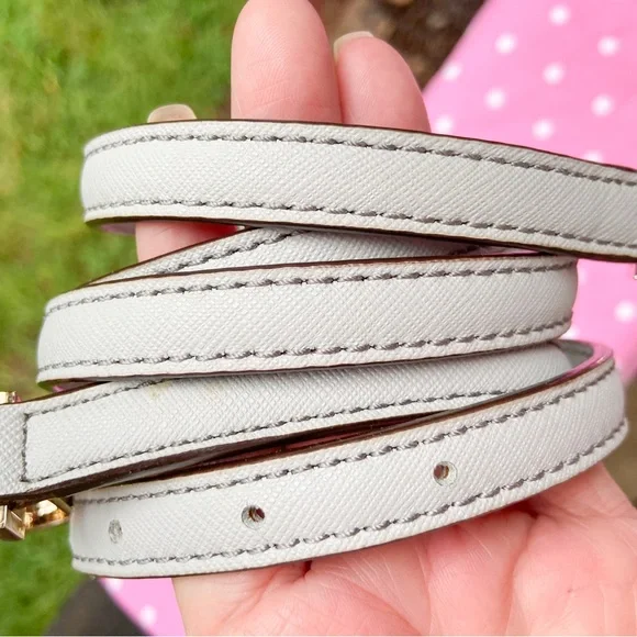 Kate Spade Light Smoke Gray Leather Structured Newbury Lane Satchel NWT - Picture 7 of 17